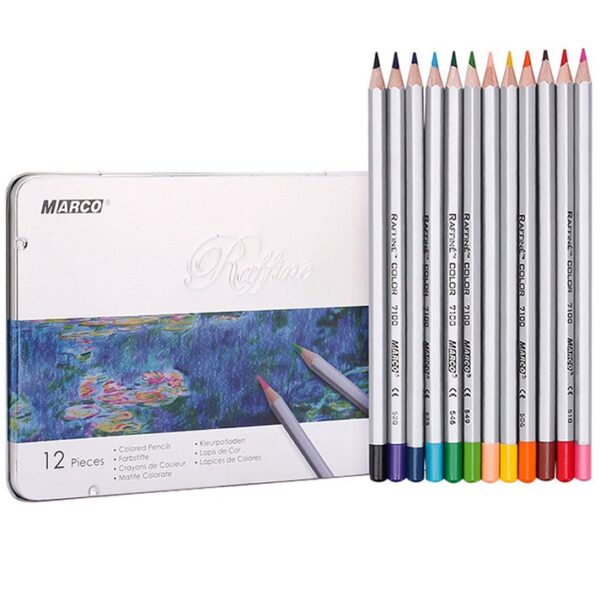 Bút chì 12 màu marco ( hộp thiếc)
