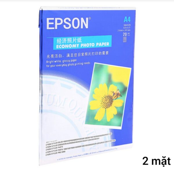 Giấy in ảnh Glossy A4-230 2 mặt ( 20 tờ) Epson
